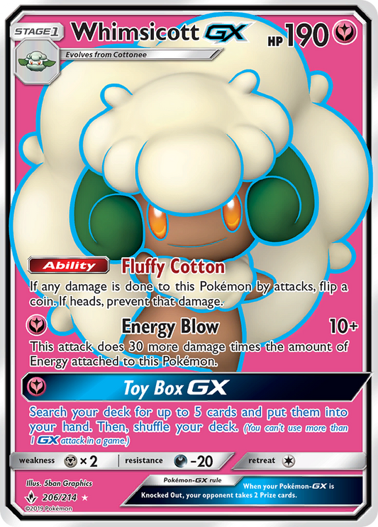 Whimsicott-GX - 206/214 Unbroken Bonds