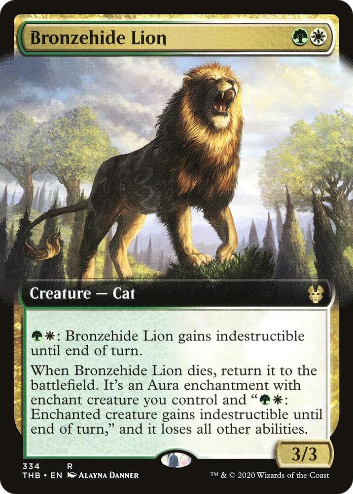 Bronzehide Lion (Extended Art) [Theros Beyond Death] 334