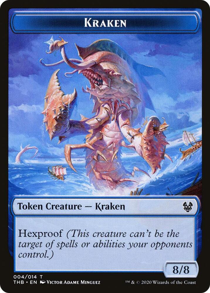 Kraken // Satyr Double-Sided Token [Theros Beyond Death] 4 // 9