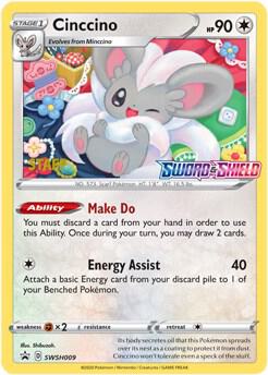 Cinccino - SWSH009 (Prerelease) [Staff] [SWSH: Sword & Shield Promo Cards] SWSH009