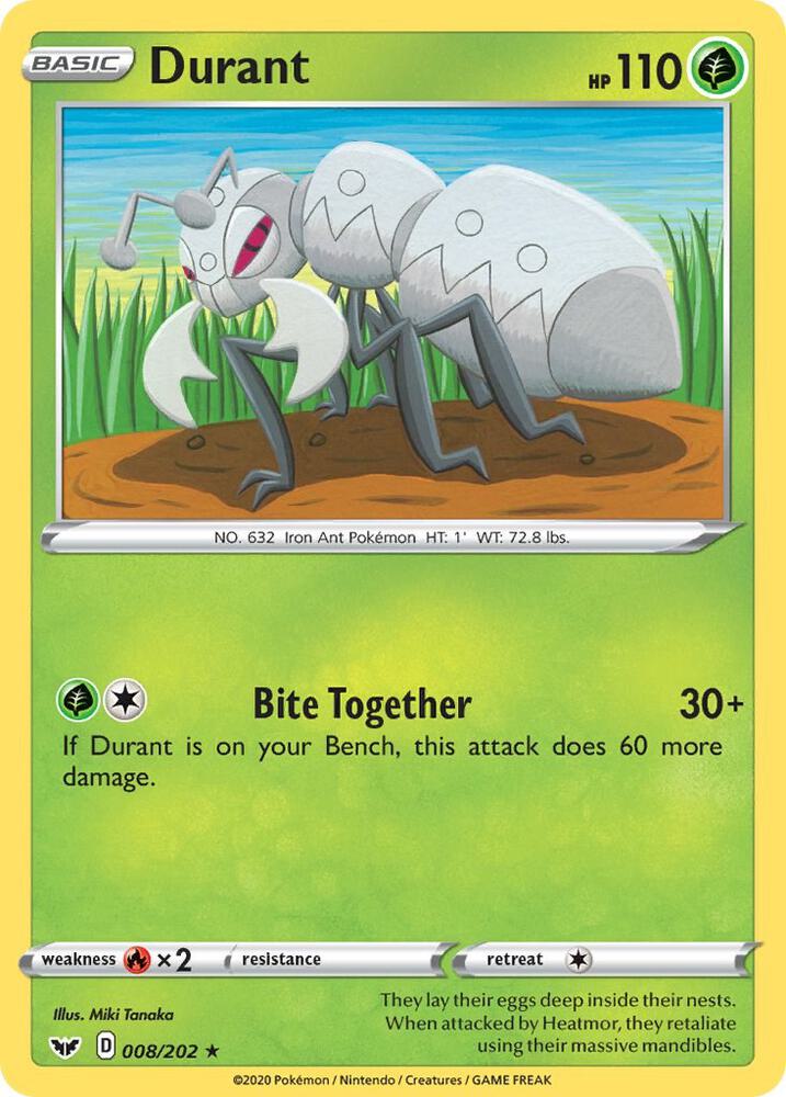 Durant [SWSH01: Sword & Shield Base Set] 008/202