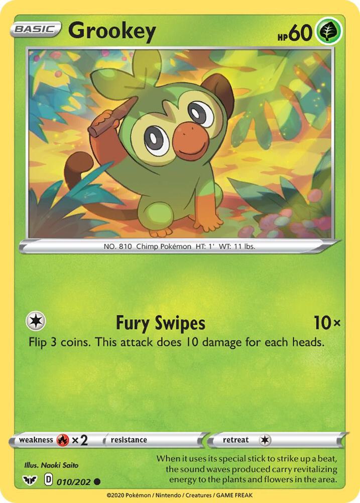 Grookey (010) [SWSH01: Sword & Shield Base Set] 010/202