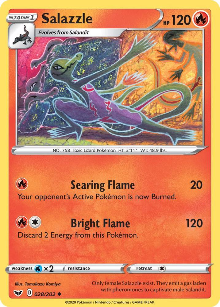 Salazzle [SWSH01: Sword & Shield Base Set] 028/202
