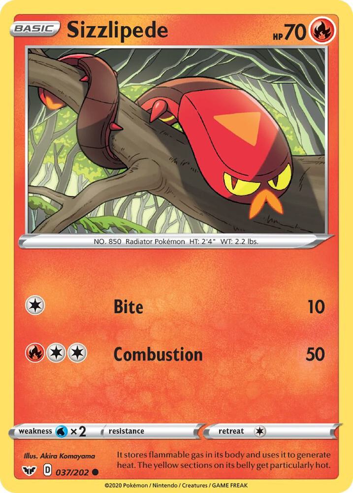 Sizzlipede (037) [SWSH01: Sword & Shield Base Set] 037/202