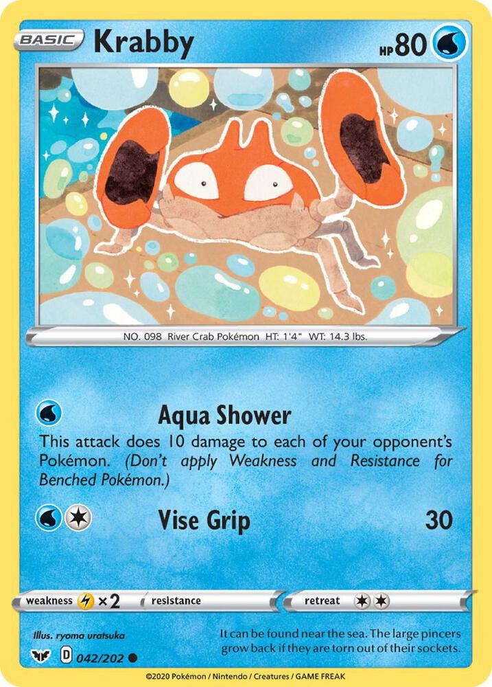 Krabby (042) [SWSH01: Sword & Shield Base Set] 042/202