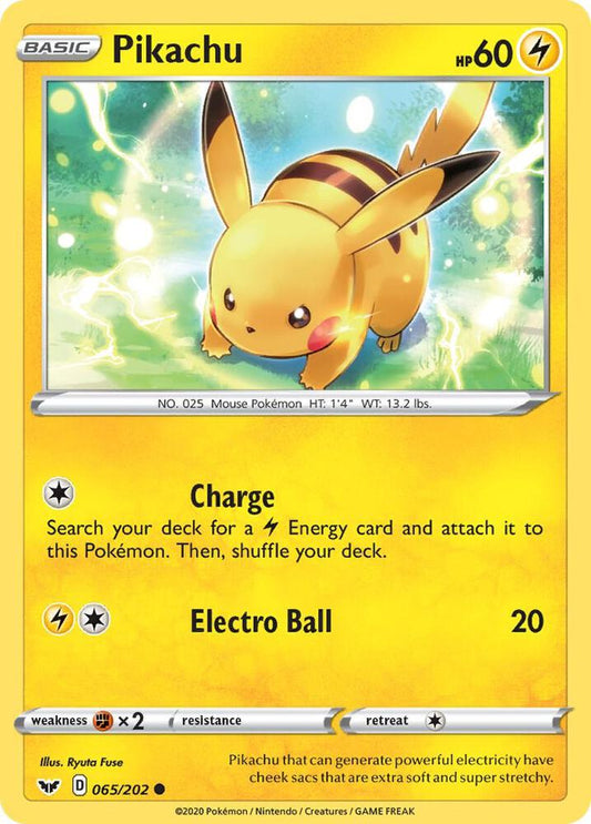 Pikachu [SWSH01: Sword & Shield Base Set] 065/202