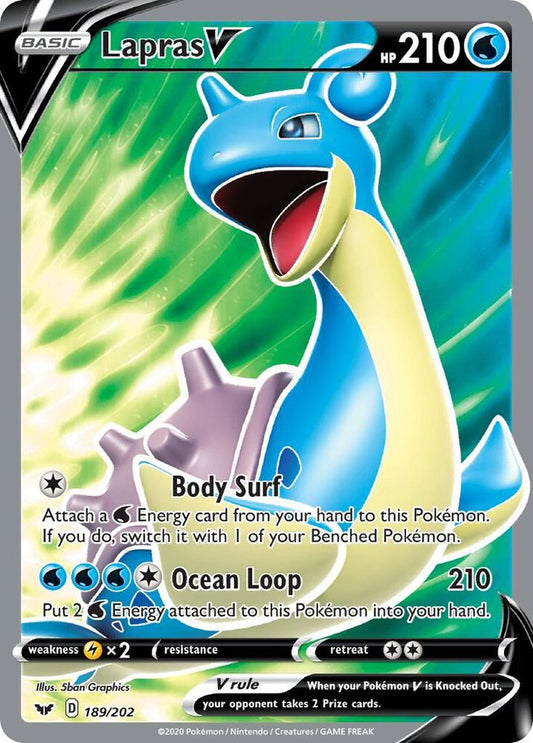 Lapras V (Full Art) [SWSH01: Sword & Shield Base Set] 189/202