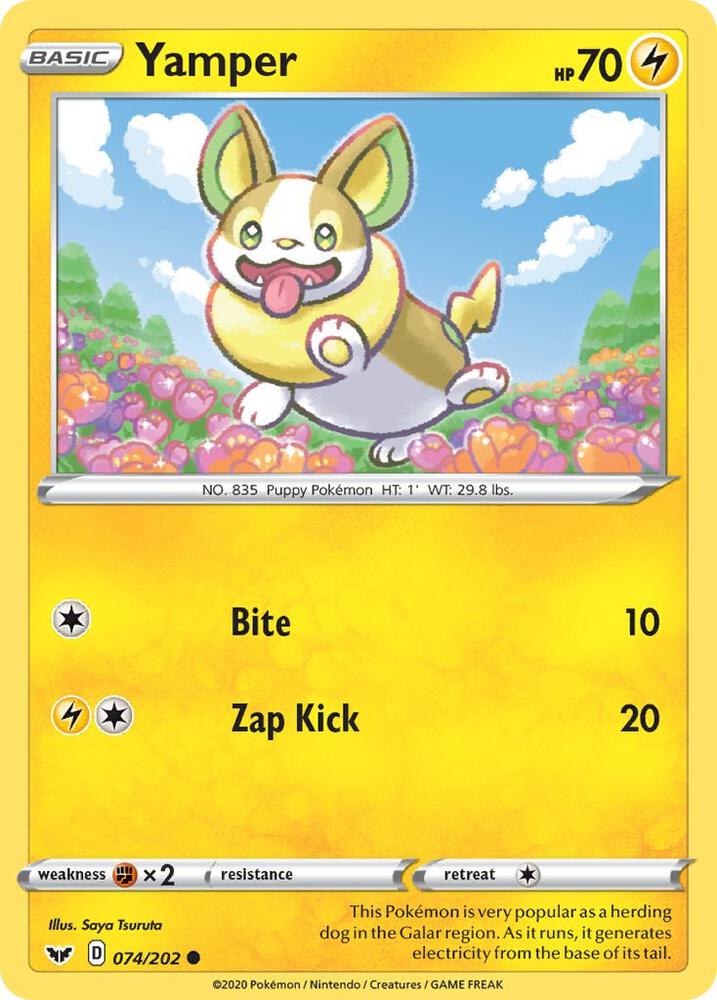 Yamper (074) [SWSH01: Sword & Shield Base Set] 074/202