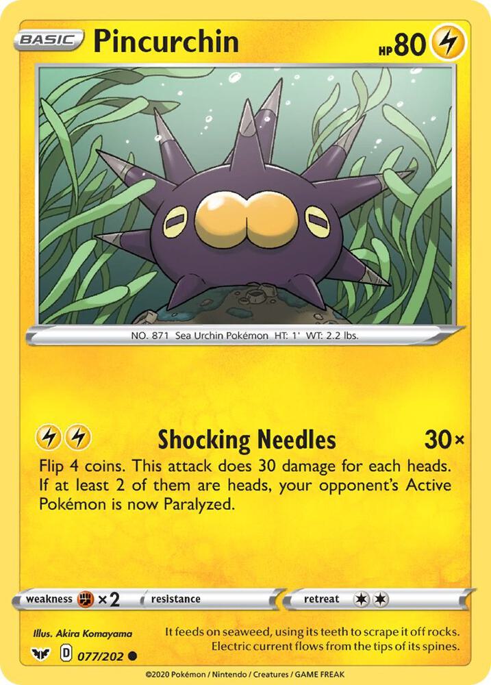 Pincurchin [SWSH01: Sword & Shield Base Set] 077/202
