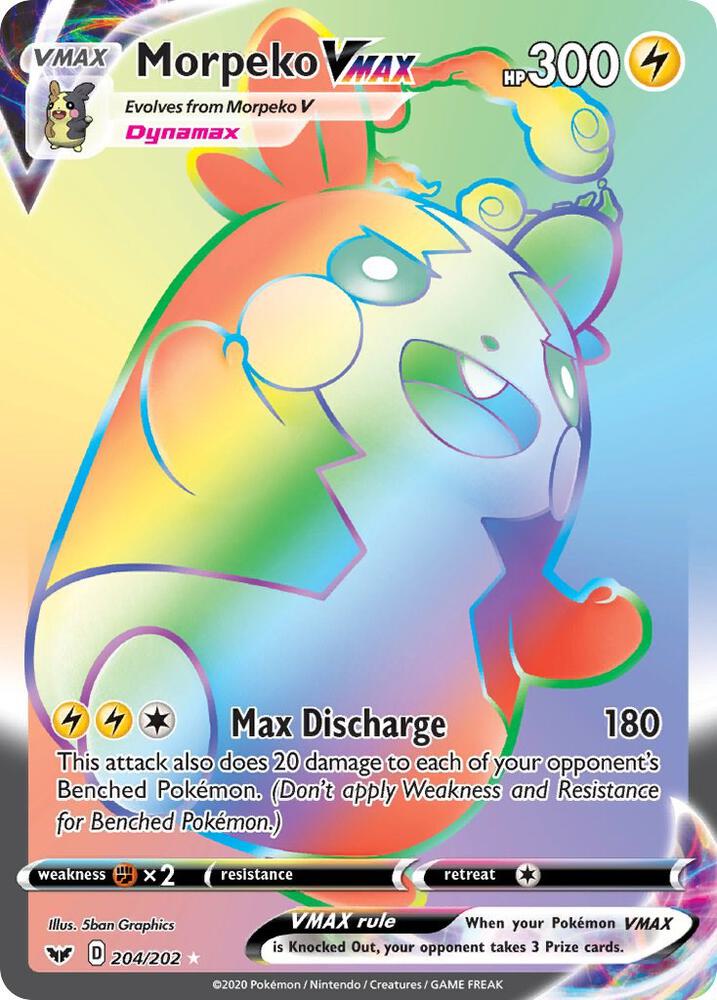 Morpeko VMAX (Secret) [SWSH01: Sword & Shield Base Set] 204/202