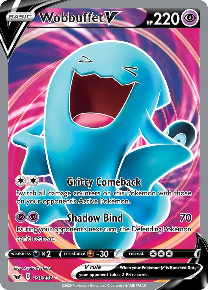 Wobbuffet V (Full Art) [SWSH01: Sword & Shield Base Set] 191/202