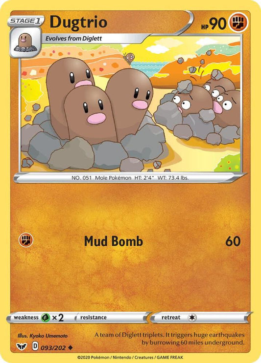 Dugtrio [SWSH01: Sword & Shield Base Set] 093/202