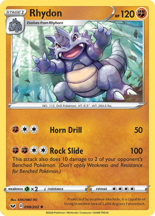 Rhydon [SWSH01: Sword & Shield Base Set] 098/202