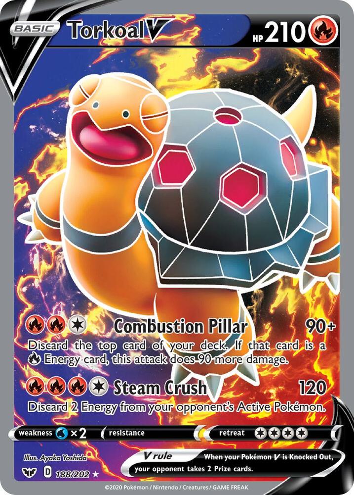 Torkoal V (Full Art) [SWSH01: Sword & Shield Base Set] 188/202