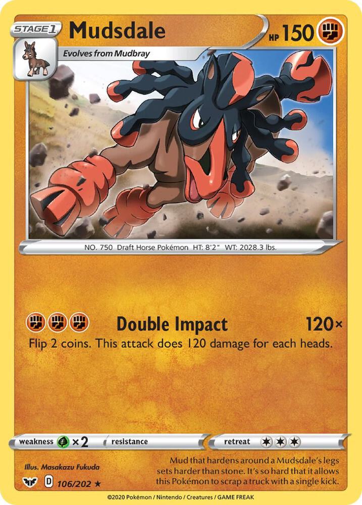 Mudsdale [SWSH01: Sword & Shield Base Set] 106/202