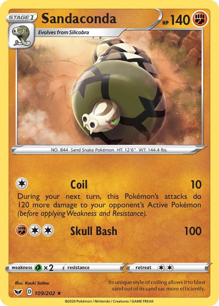 Sandaconda (109) [SWSH01: Sword & Shield Base Set] 109/202