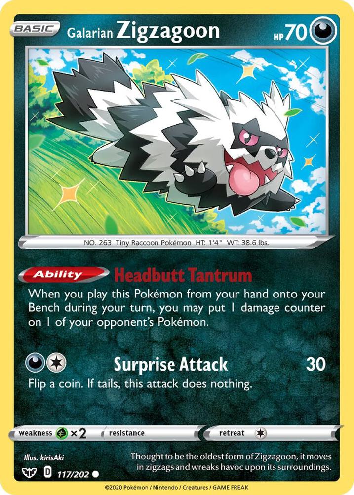 Galarian Zigzagoon [SWSH01: Sword & Shield Base Set] 117/202