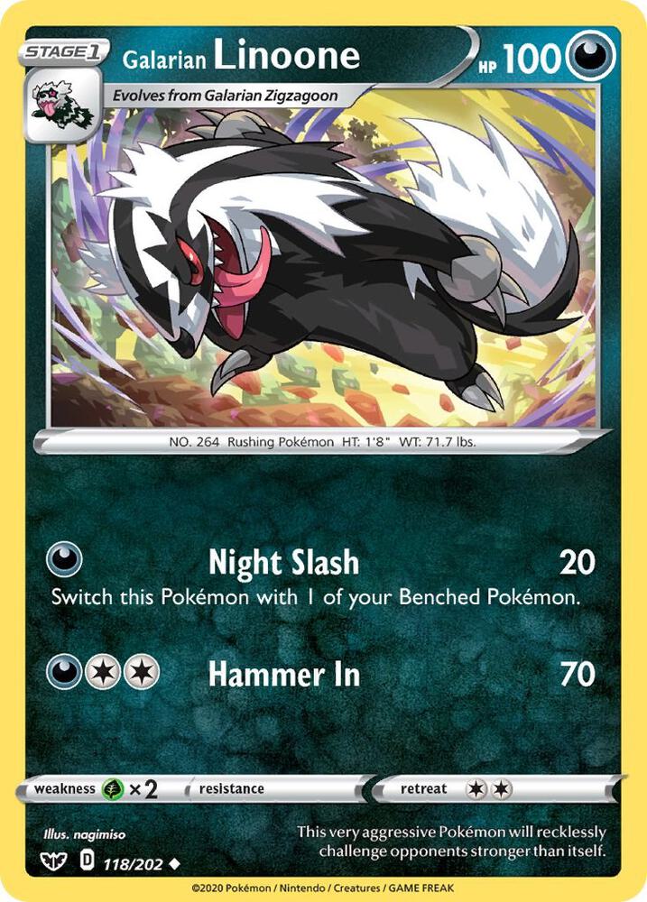 Galarian Linoone [SWSH01: Sword & Shield Base Set] 118/202