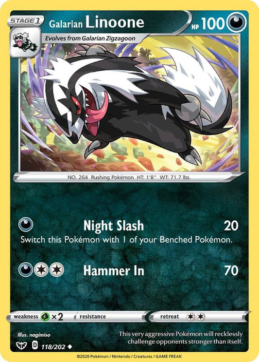Galarian Linoone [SWSH01: Sword & Shield Base Set] 118/202
