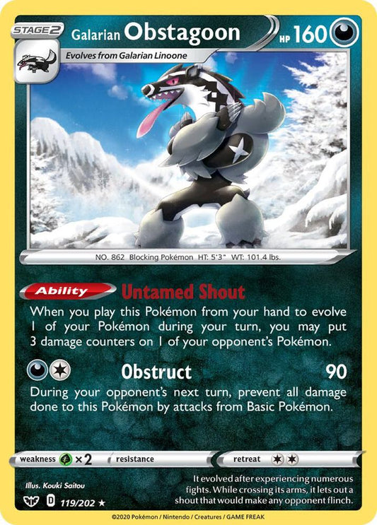 Galarian Obstagoon [SWSH01: Sword & Shield Base Set] 119/202