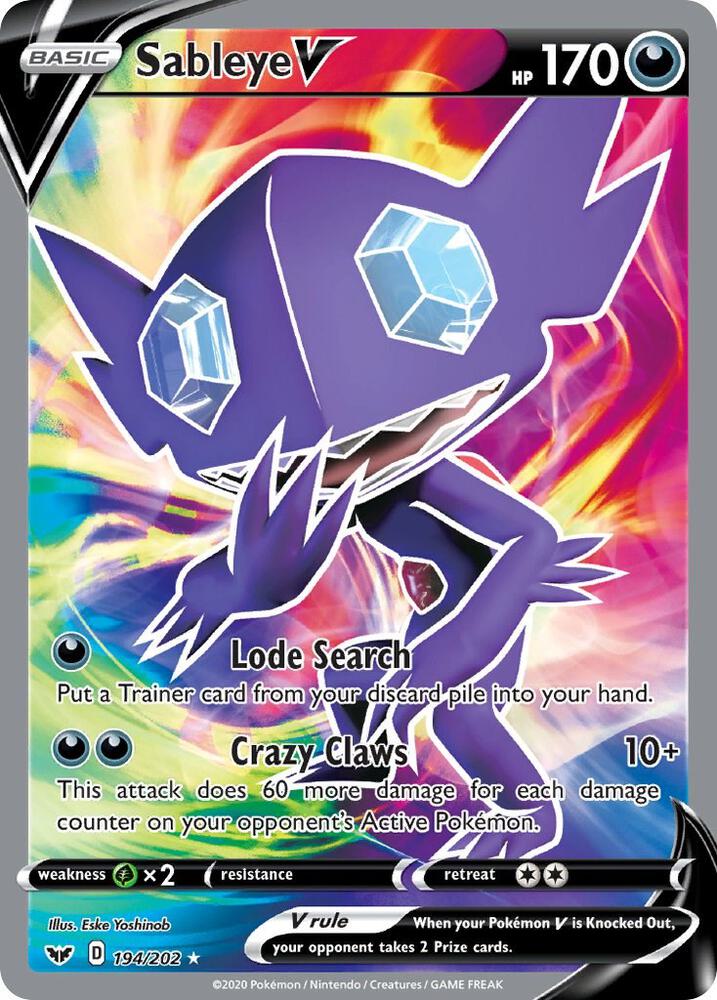 Sableye V (Full Art) [SWSH01: Sword & Shield Base Set] 194/202