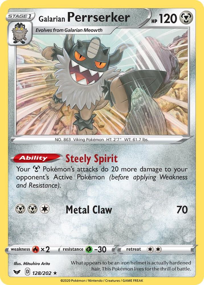 Galarian Perrserker [SWSH01: Sword & Shield Base Set] 128/202