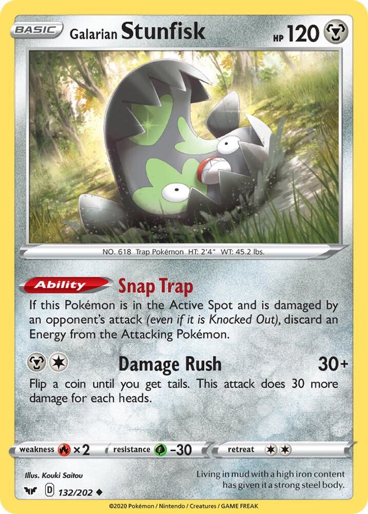 Galarian Stunfisk [SWSH01: Sword & Shield Base Set] 132/202