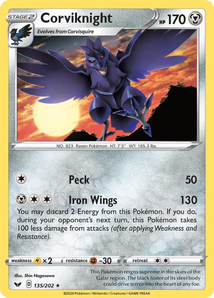 Corviknight [SWSH01: Sword & Shield Base Set] 135/202