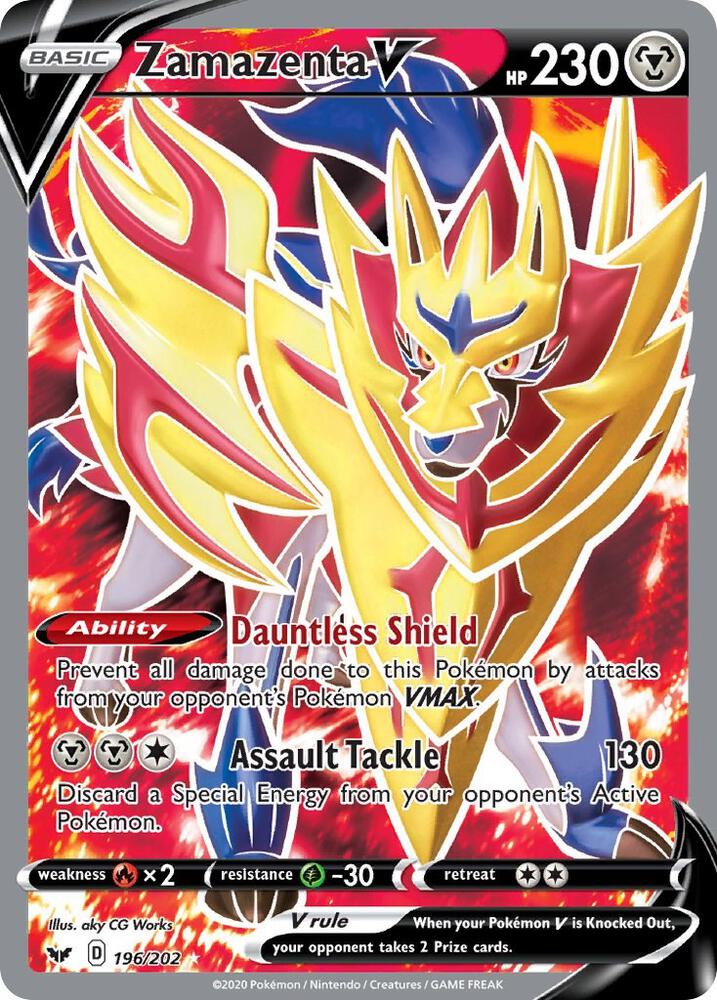 Zamazenta V (Full Art) [SWSH01: Sword & Shield Base Set] 196/202