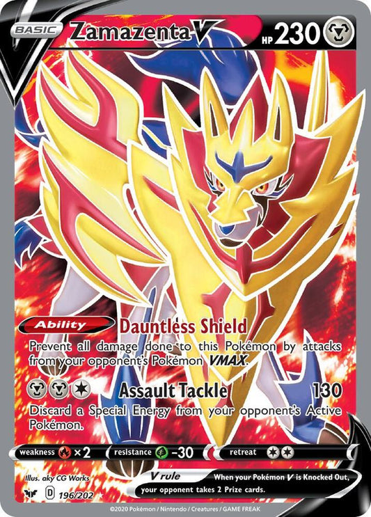 Zamazenta V (Full Art) [SWSH01: Sword & Shield Base Set] 196/202