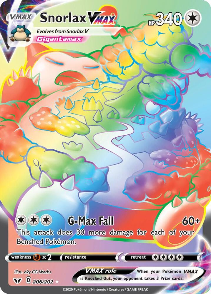 Snorlax VMAX (Secret) [SWSH01: Sword & Shield Base Set] 206/202