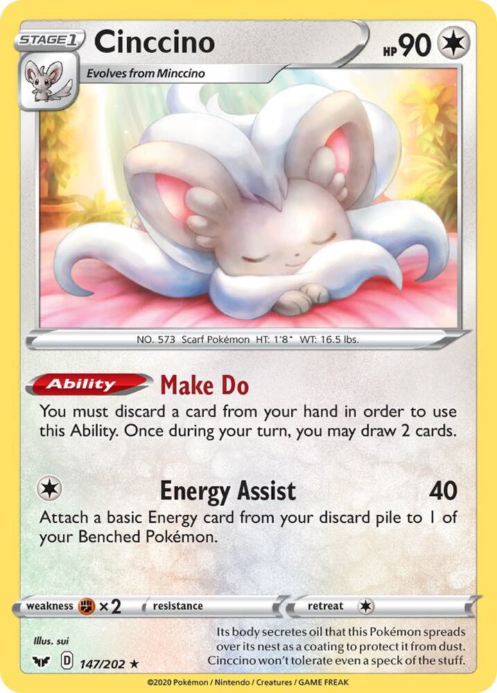 Cinccino [SWSH01: Sword & Shield Base Set] 147/202