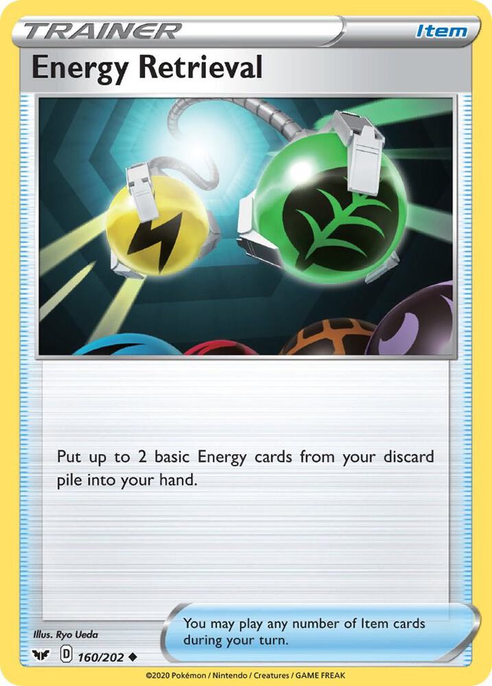 Energy Retrieval [SWSH01: Sword & Shield Base Set] 160/202