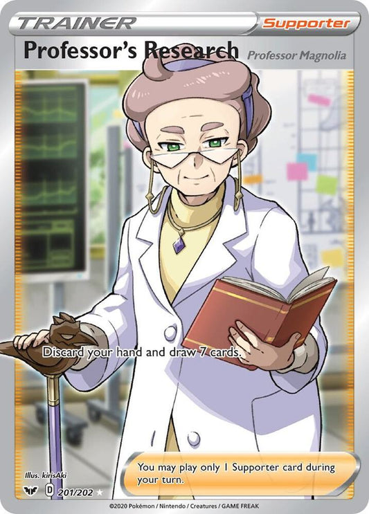 Professor's Research [Professor Magnolia] (Full Art) [SWSH01: Sword & Shield Base Set] 201/202