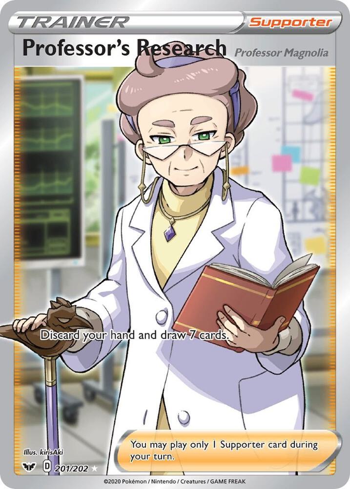 Professor's Research [Professor Magnolia] (Full Art) [SWSH01: Sword & Shield Base Set] 201/202