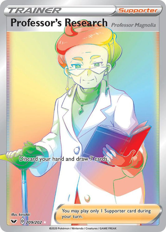 Professor's Research [Professor Magnolia] (Secret) [SWSH01: Sword & Shield Base Set] 209/202