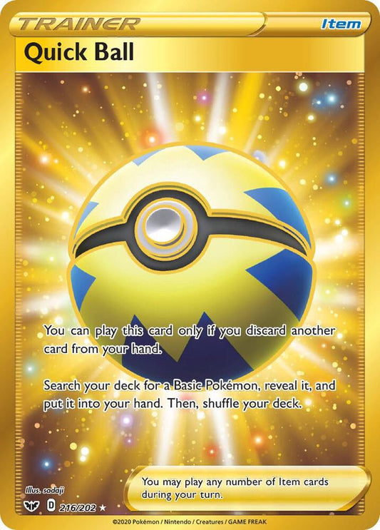 Quick Ball (Secret) [SWSH01: Sword & Shield Base Set] 216/202