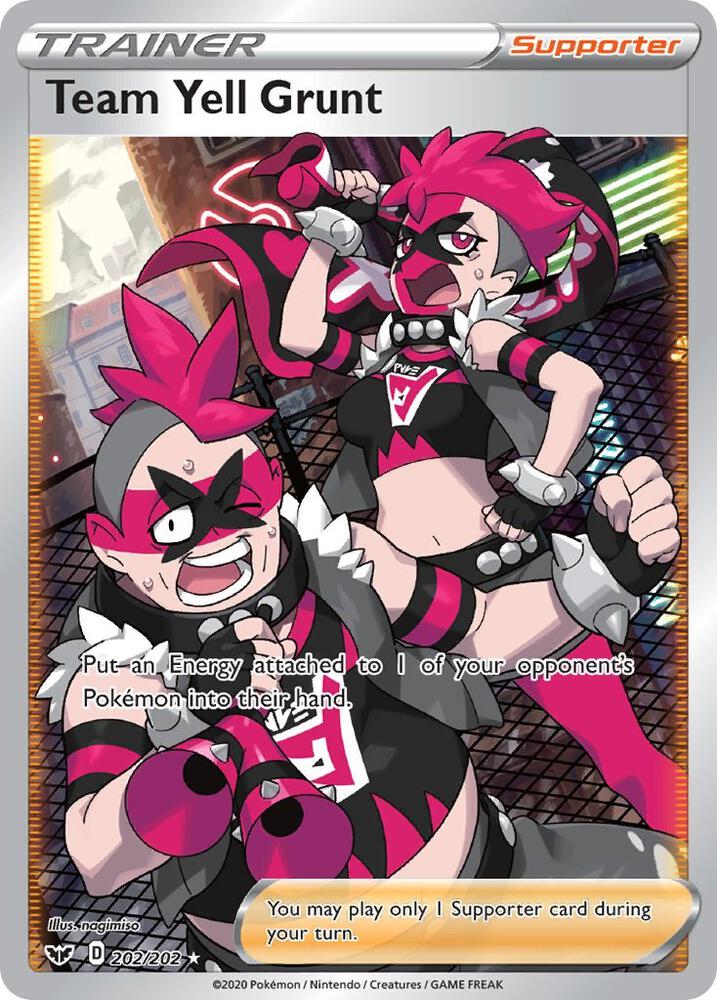 Team Yell Grunt (Full Art) [SWSH01: Sword & Shield Base Set] 202/202