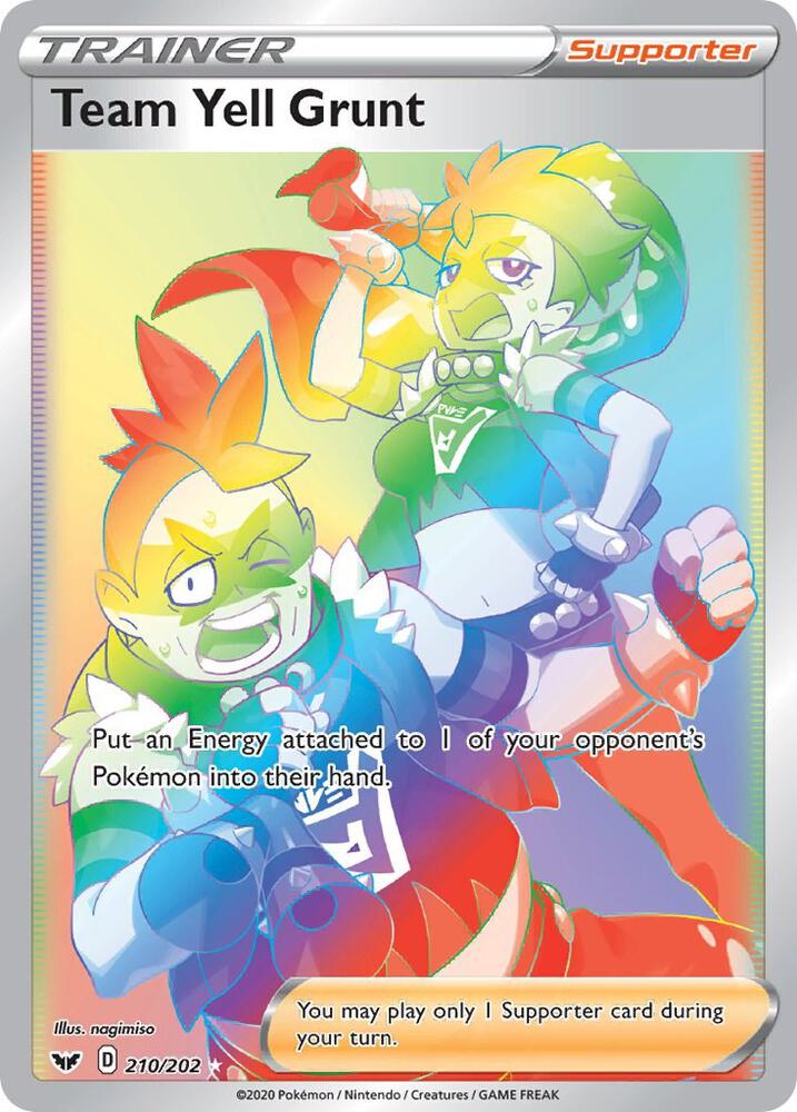 Team Yell Grunt (Secret) [SWSH01: Sword & Shield Base Set] 210/202