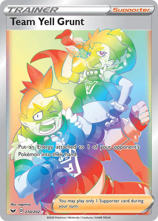 Team Yell Grunt (Secret) [SWSH01: Sword & Shield Base Set] 210/202