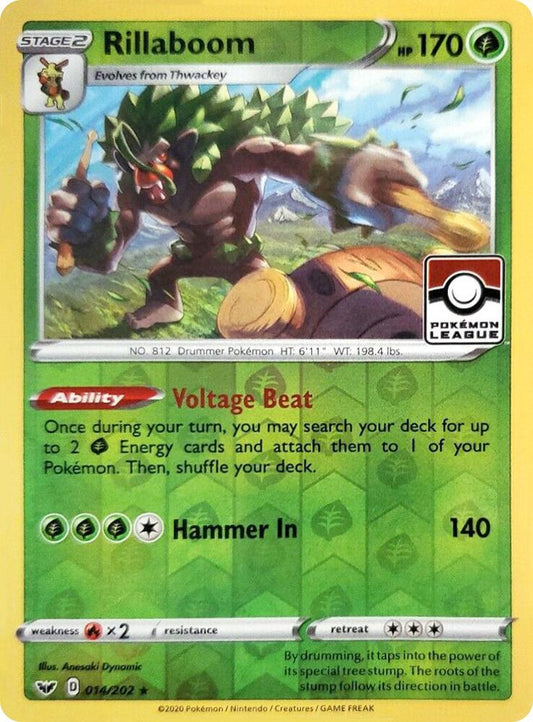 Rillaboom - 014/202 (Pokemon League) [League & Championship Cards] 014/202