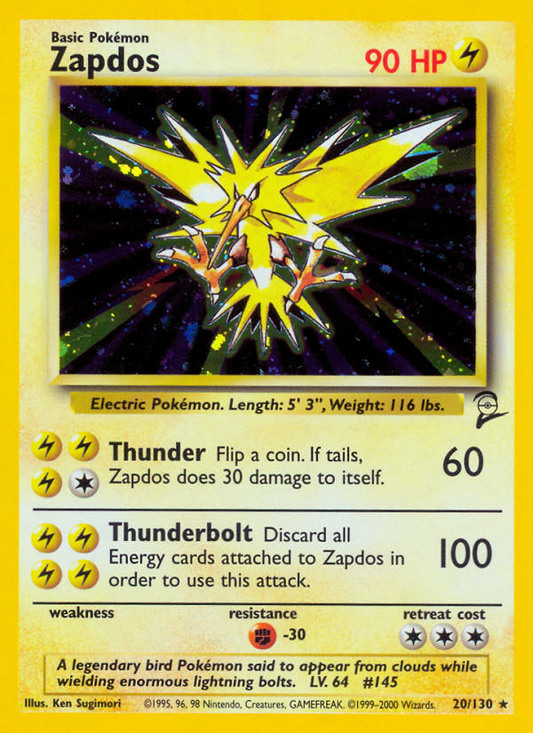 Zapdos - 20/130 Base Set 2