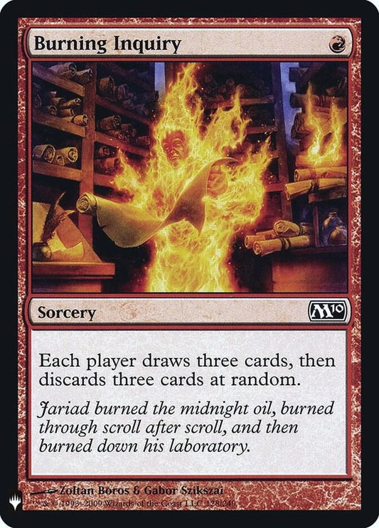 Burning Inquiry [The List Reprints] 128