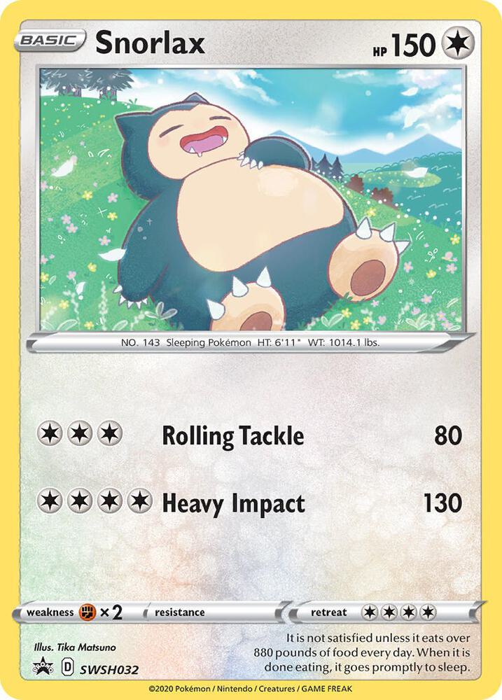 Snorlax - SWSH032 [SWSH: Sword & Shield Promo Cards] SWSH032