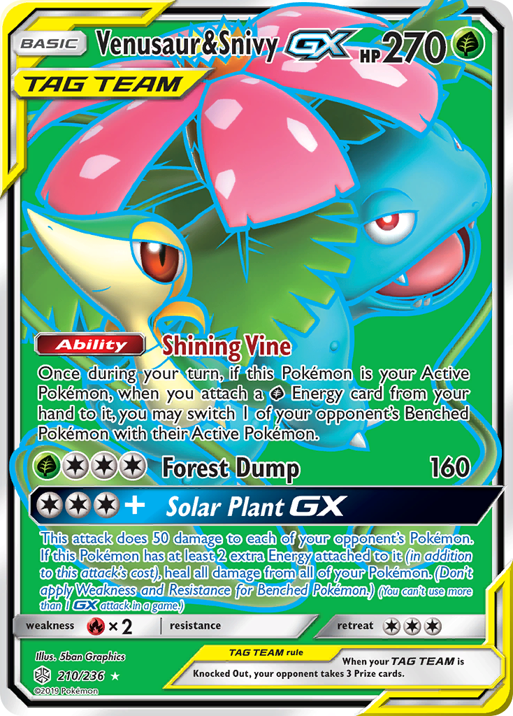 Venusaur & Snivy-GX - 210/236 Cosmic Eclipse