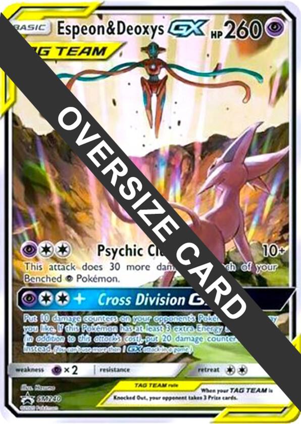 Espeon & Deoxys GX Oversized - SM240 (SM Black Star Promo) [Jumbo Cards] SM240
