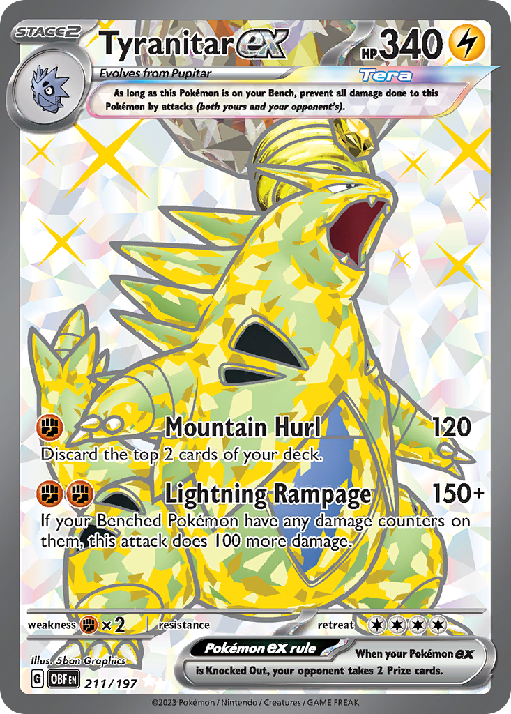 Tyranitar ex - 211/197 Obsidian Flames