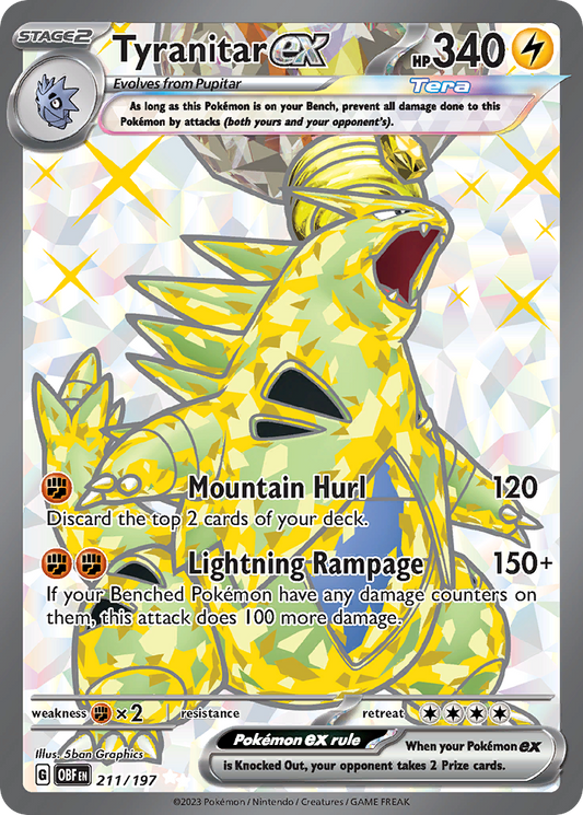 Tyranitar ex - 211/197 Obsidian Flames