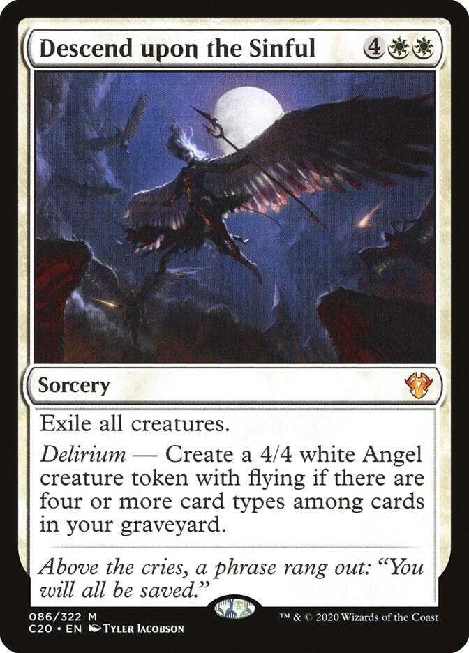 Descend upon the Sinful [Commander 2020] 86
