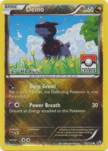 Deino - 97/113 (Pokemon League) [2nd Place] [League & Championship Cards] 097/113